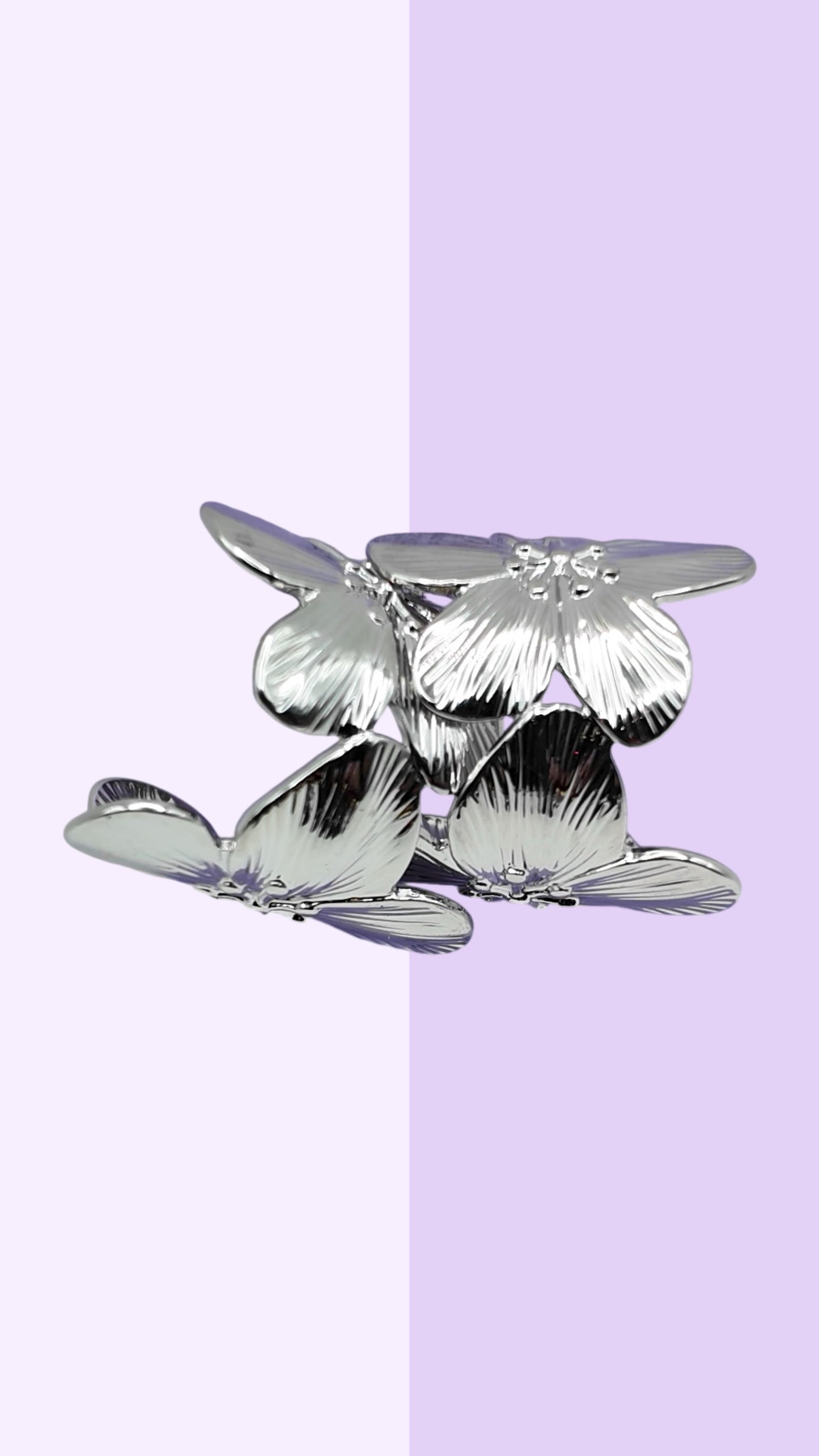 Silver Flower Hoop Earrings