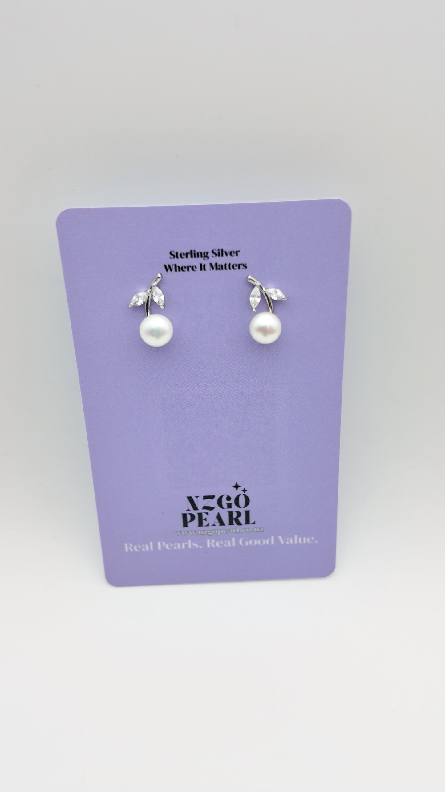 Cherry Blossom Pearl Earrings (Gold & Silver)