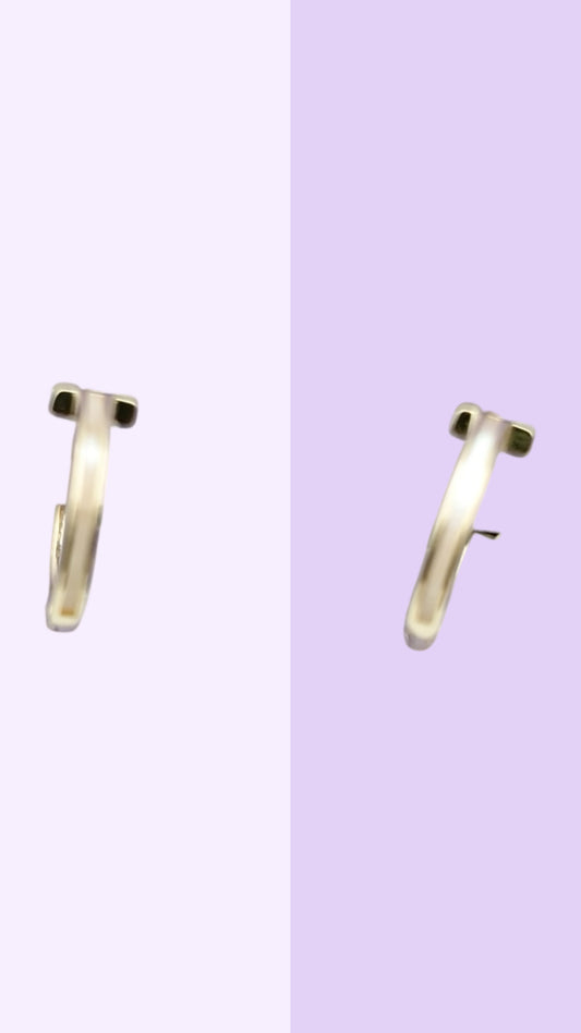 Mini T-Bar Huggies — Gold