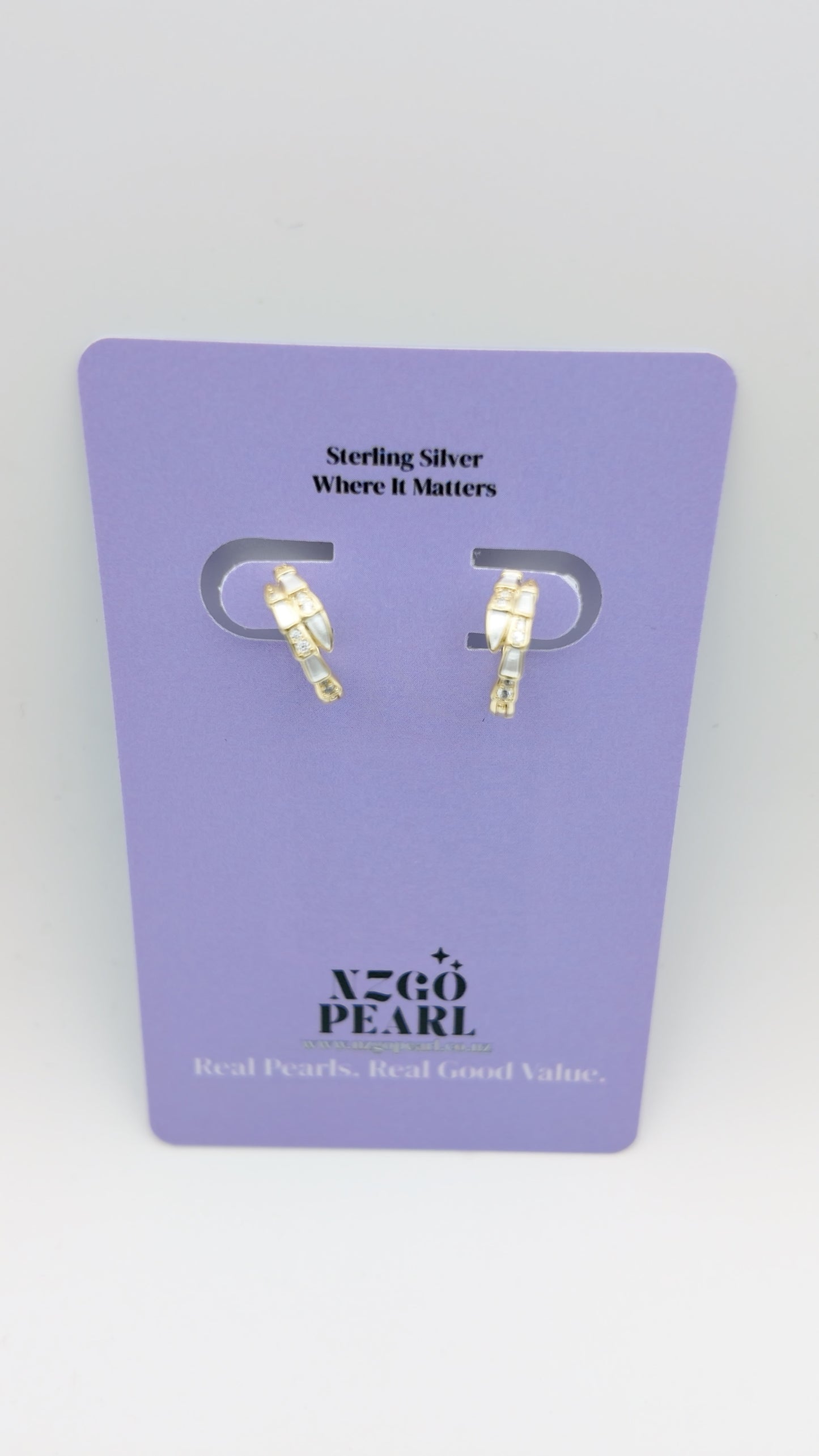 Mother-of-Pearl Mosaic Hoops