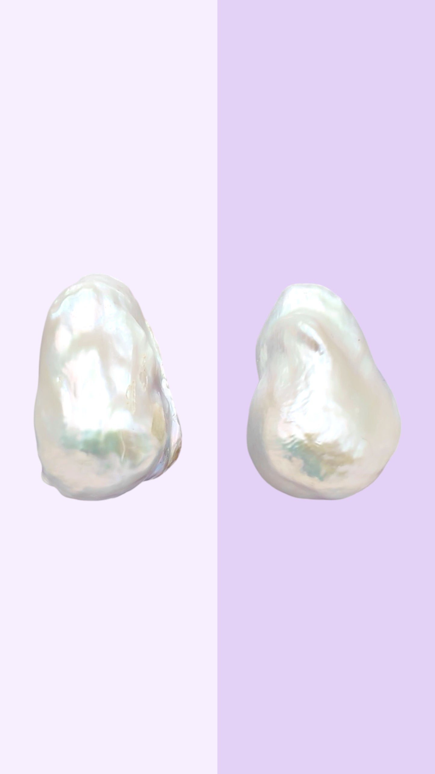 Natural Baroque Pearl Stud Earrings