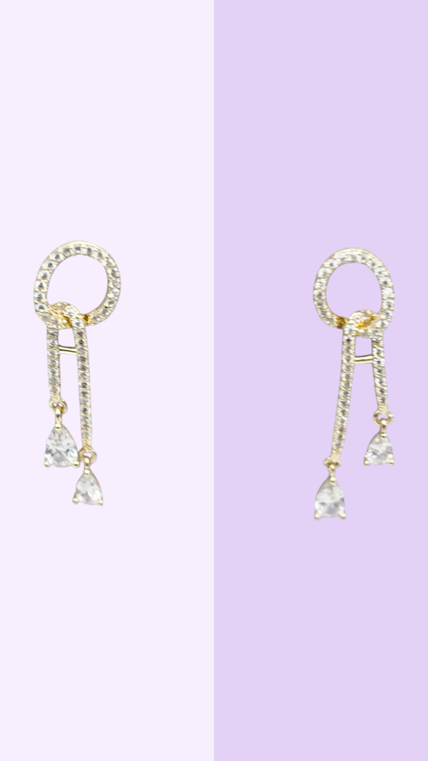 Crystal Loop Drop Earrings