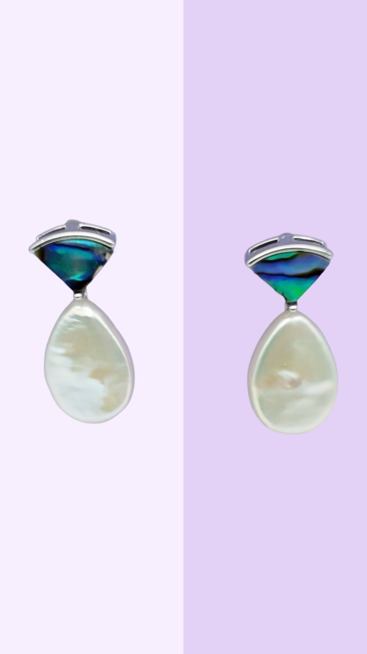 Paua Shell Teardrop Earrings