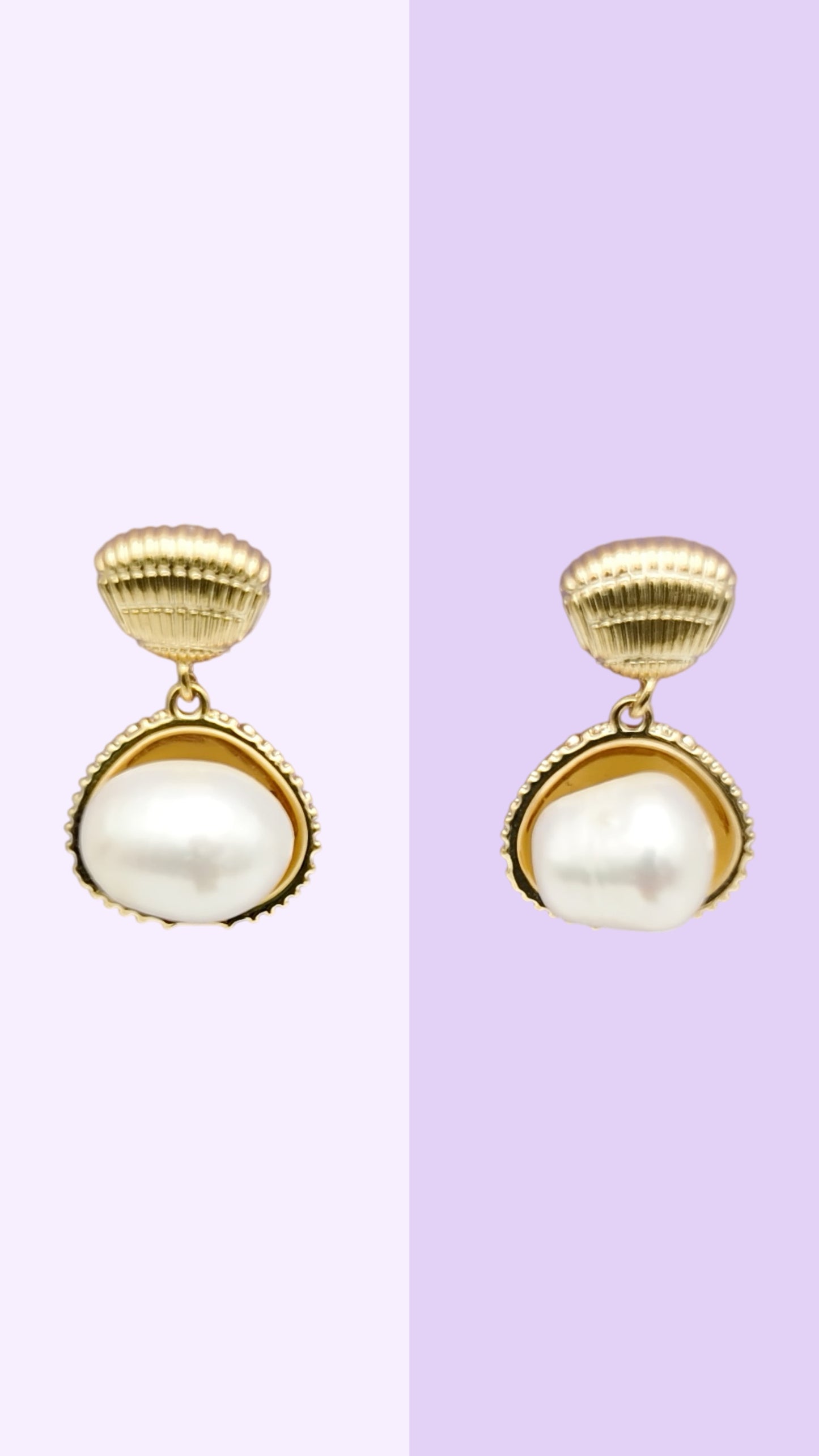 Shell Charm Pearl Drops