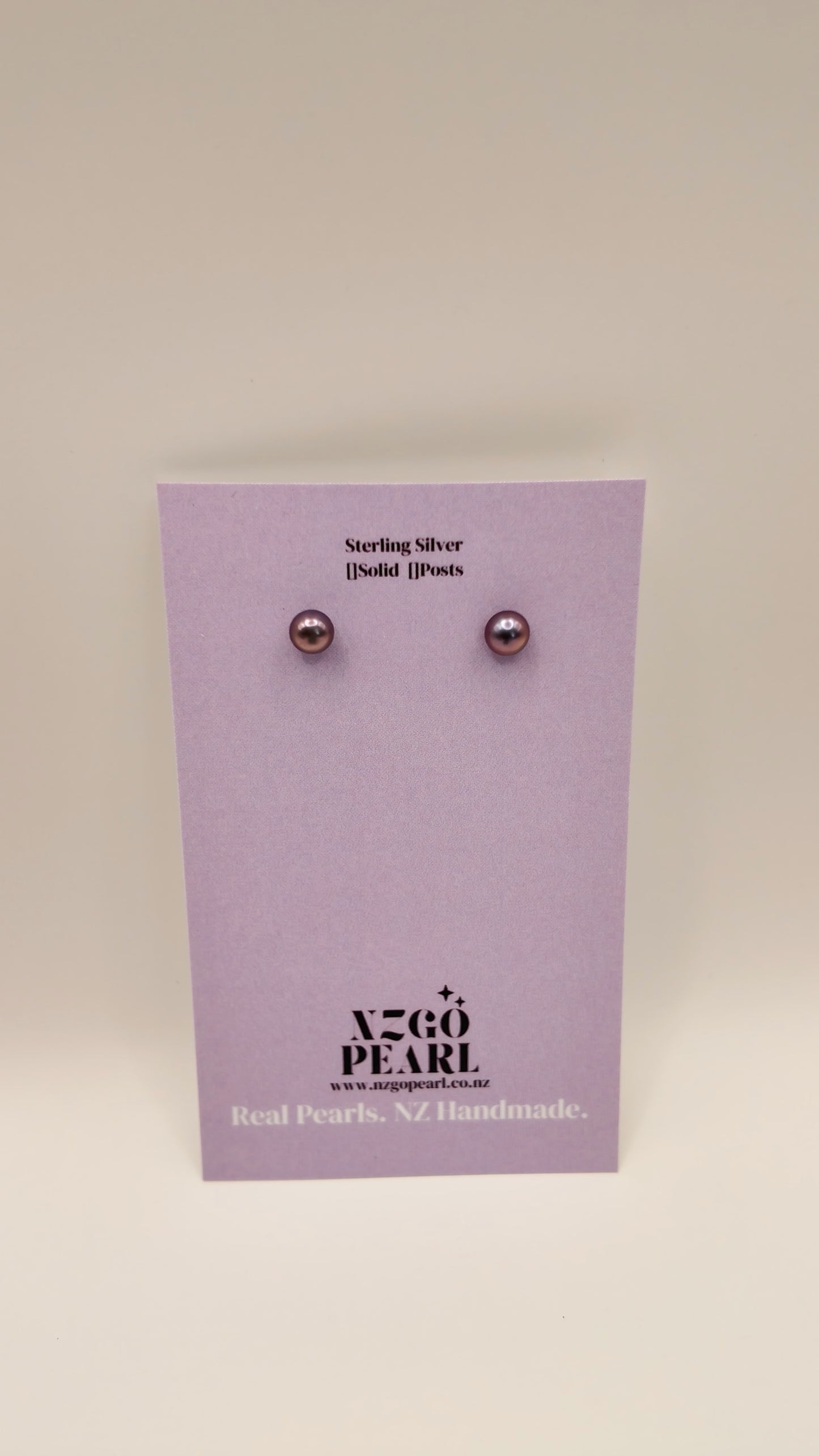 Dark Pearl Stud Earrings
