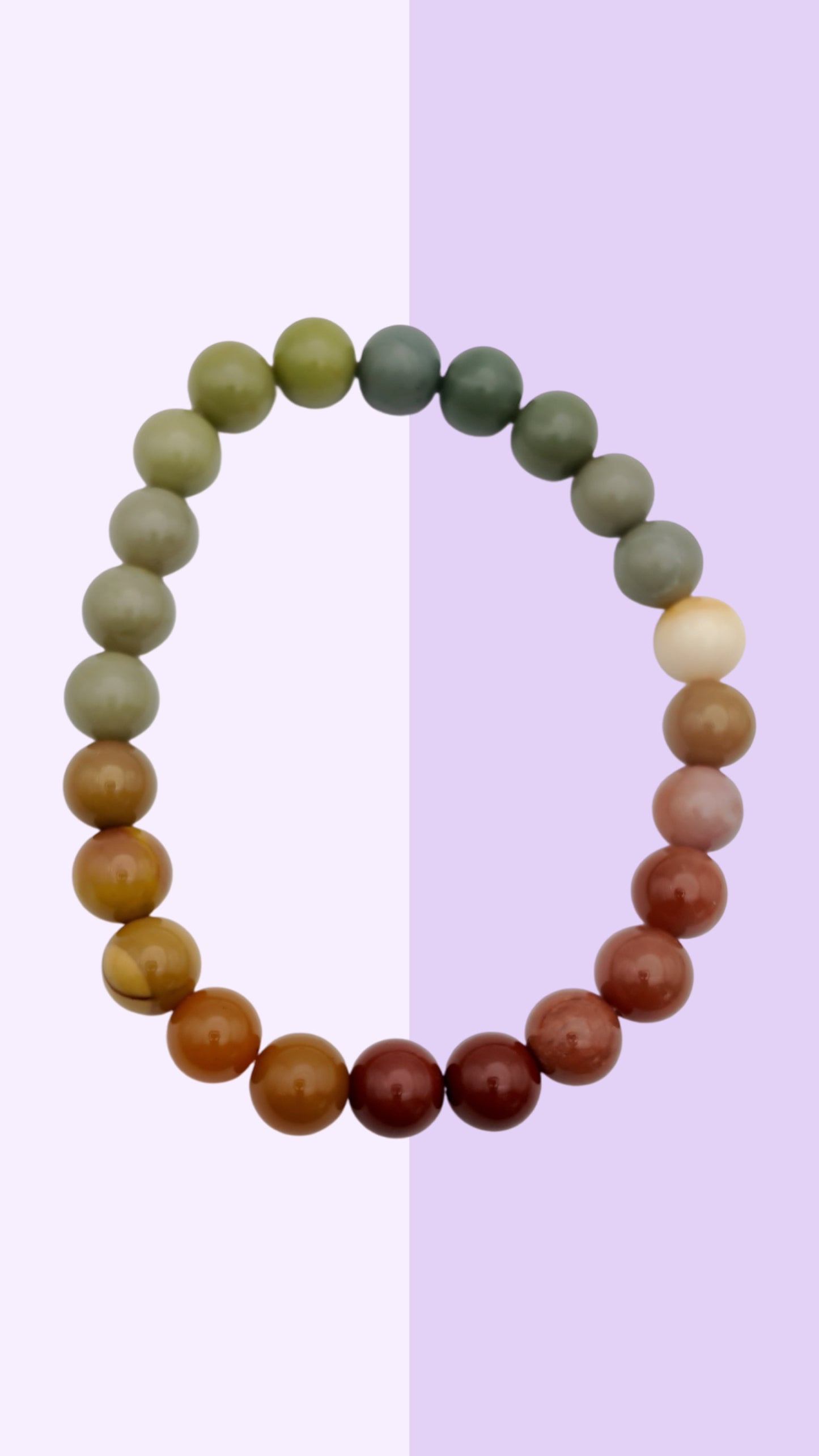 Multicolour Natural Crystal Earthy Sunset Bracelet