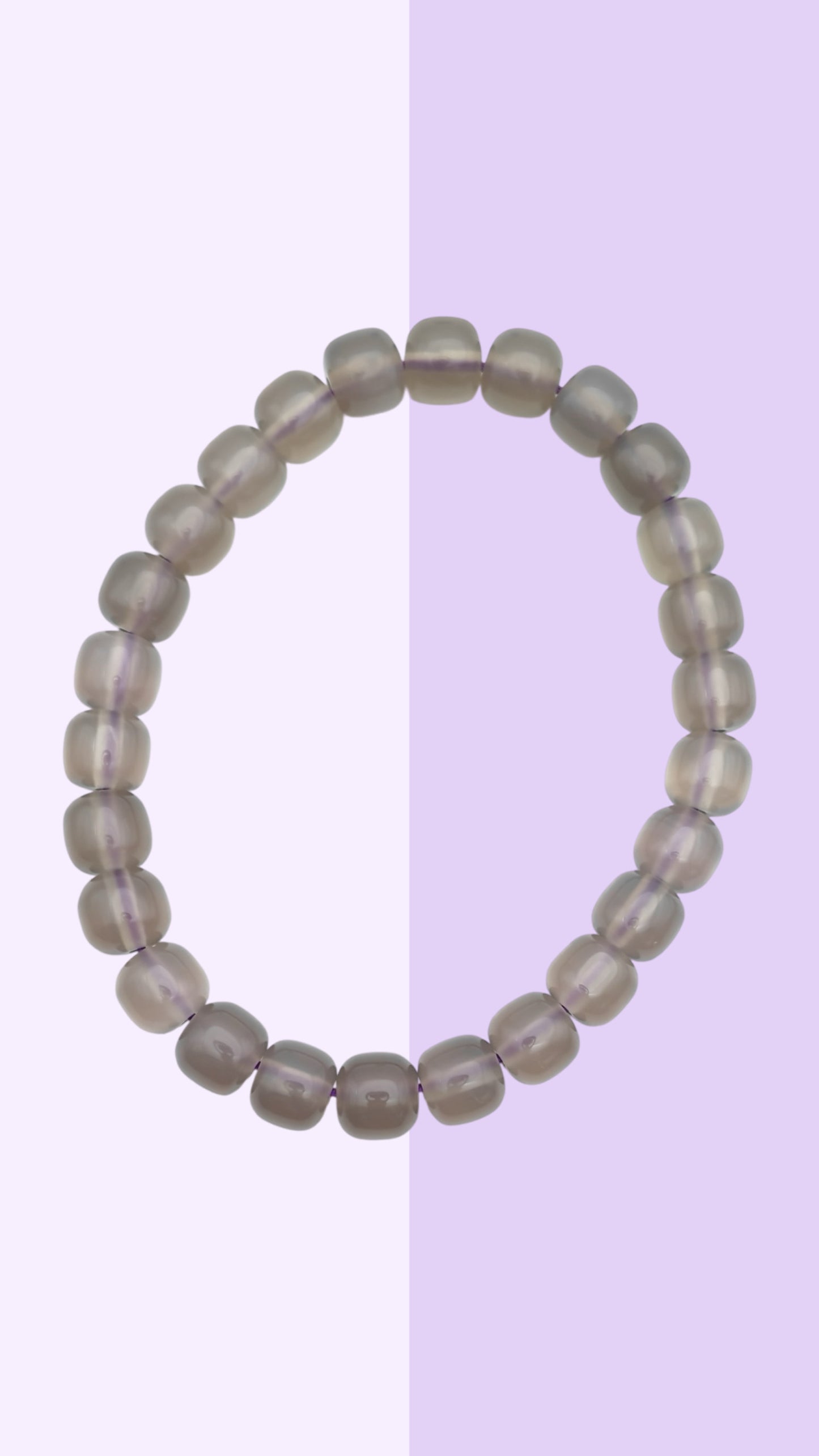 Smoky Brown Rounded-Cube Bead Bracelet