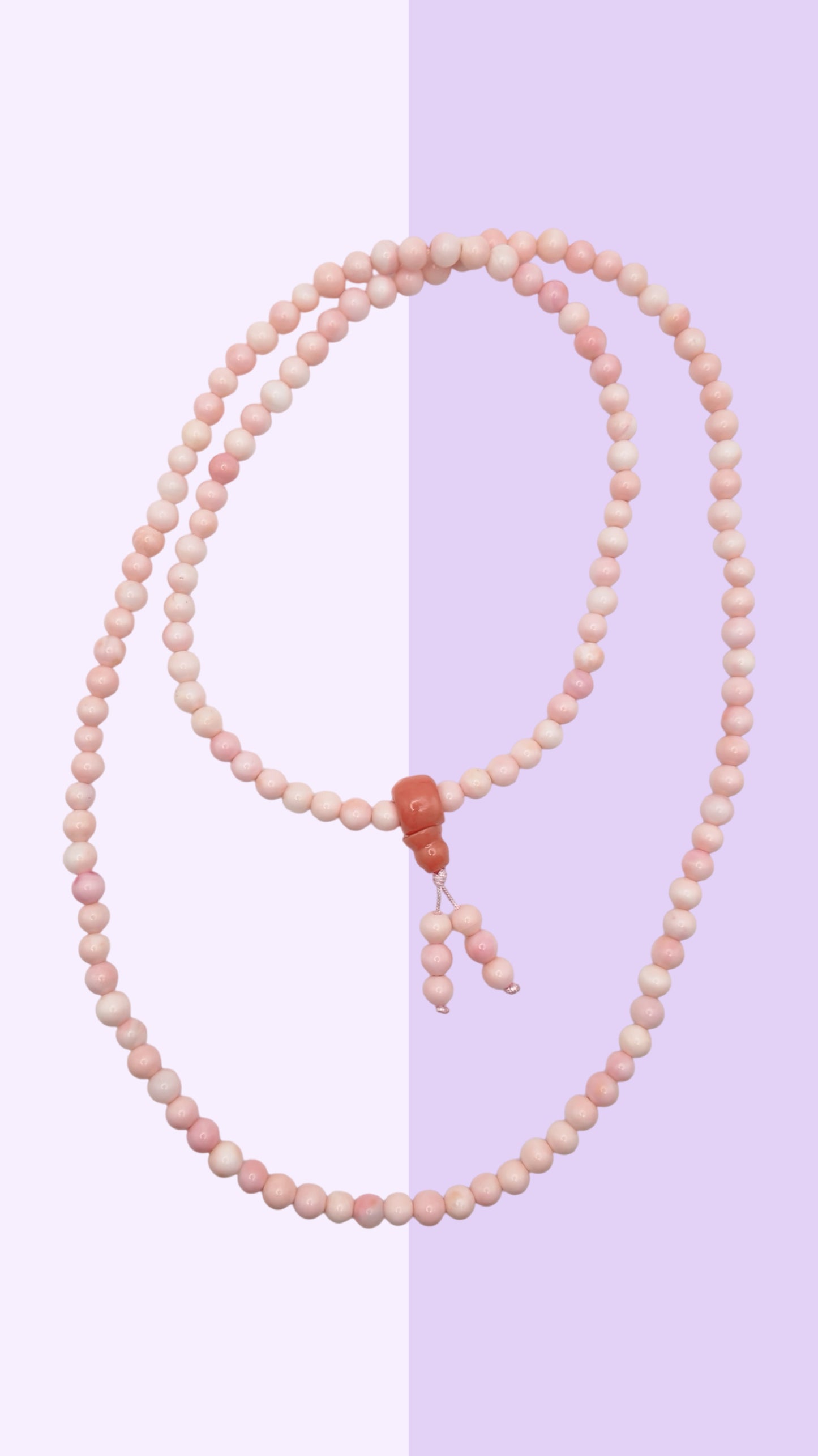 Pink Conch Pearl Beaded Necklace with Toggle Detail