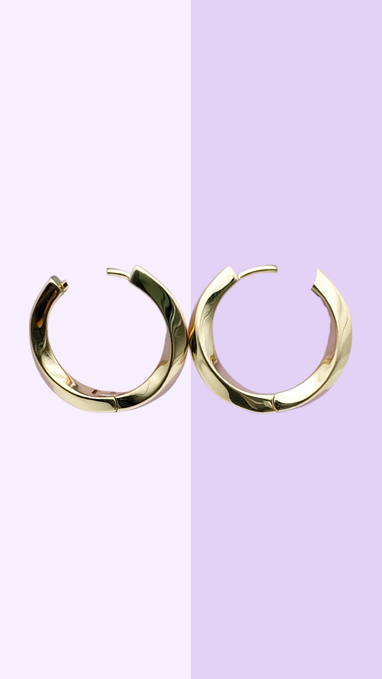 Twist Gold Hoop Earrings 20mm