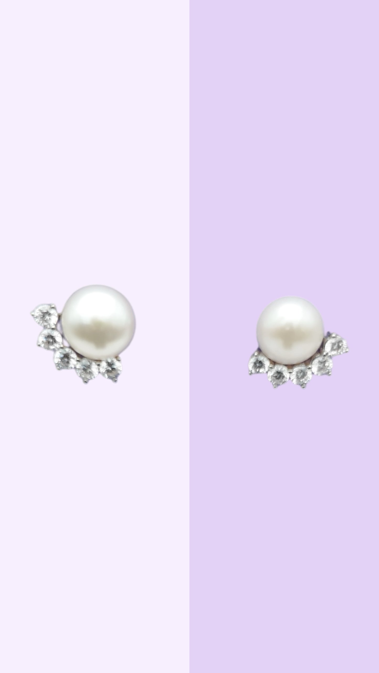 Crownlight Pearl Stud Earrings (Gold & Silver)