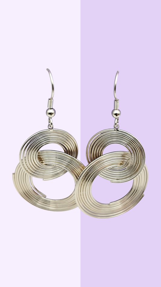 Retro Spiral Loop Earrings