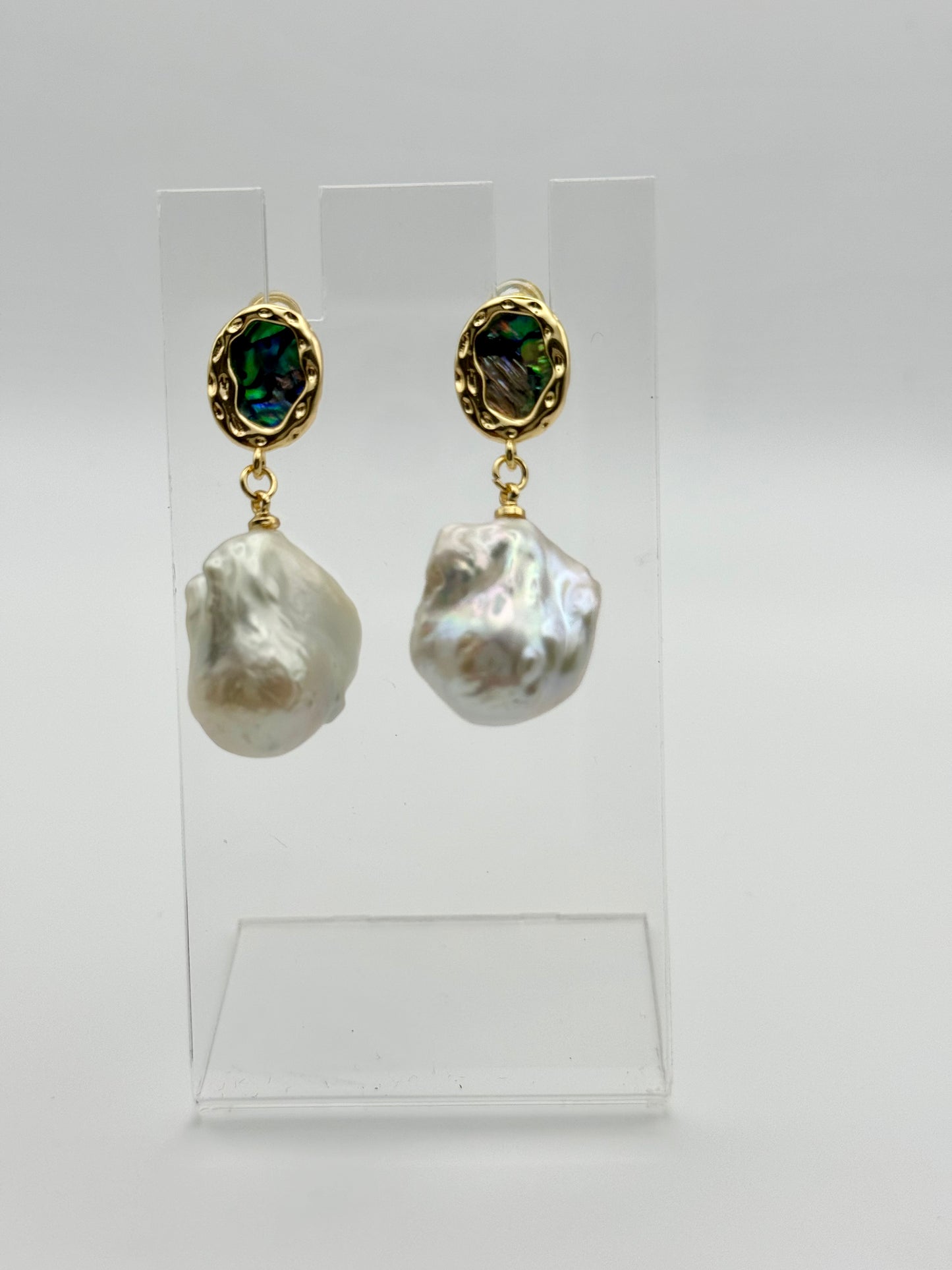 Paua/Abalone Aura Baroque Drops