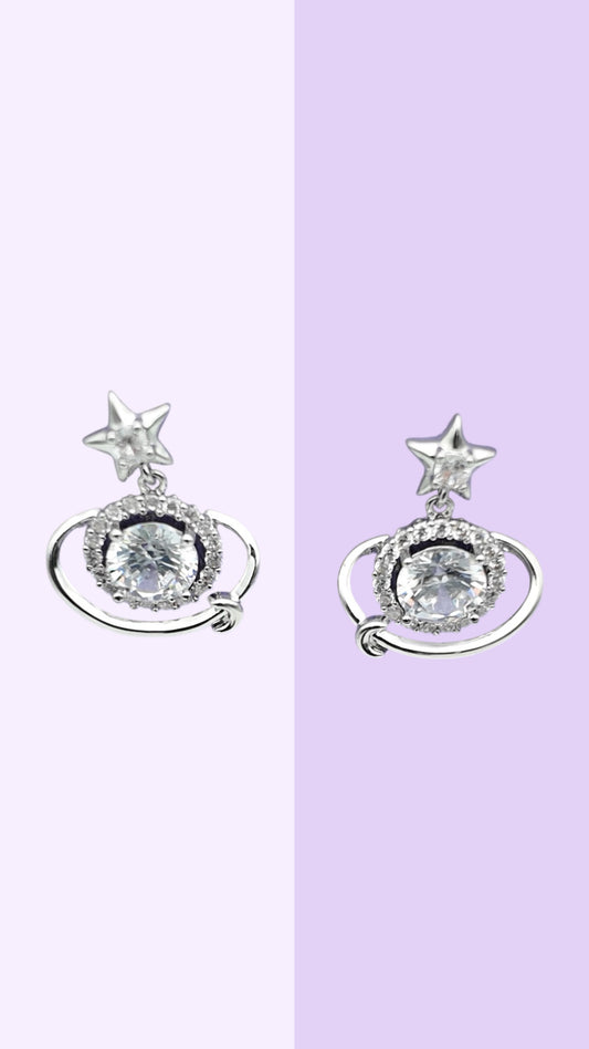 Starlit Orbit Crystal Earrings