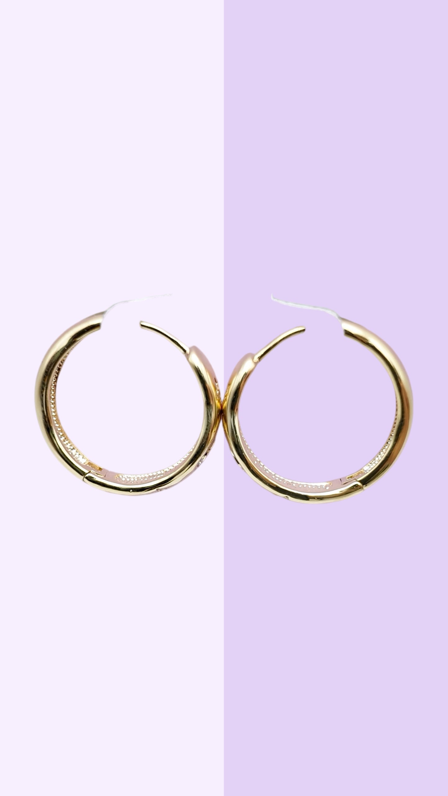 Moon & Star Gold Hoop Earrings