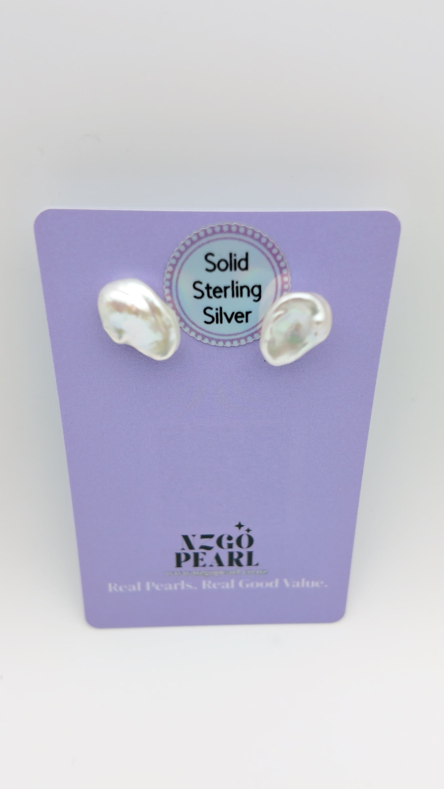 Organic Keshi Pearl Studs