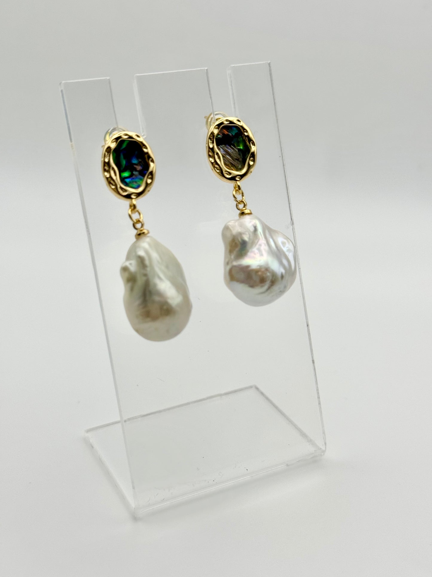 Paua/Abalone Aura Baroque Drops