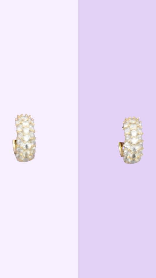 Textured Gold Mini Hoops