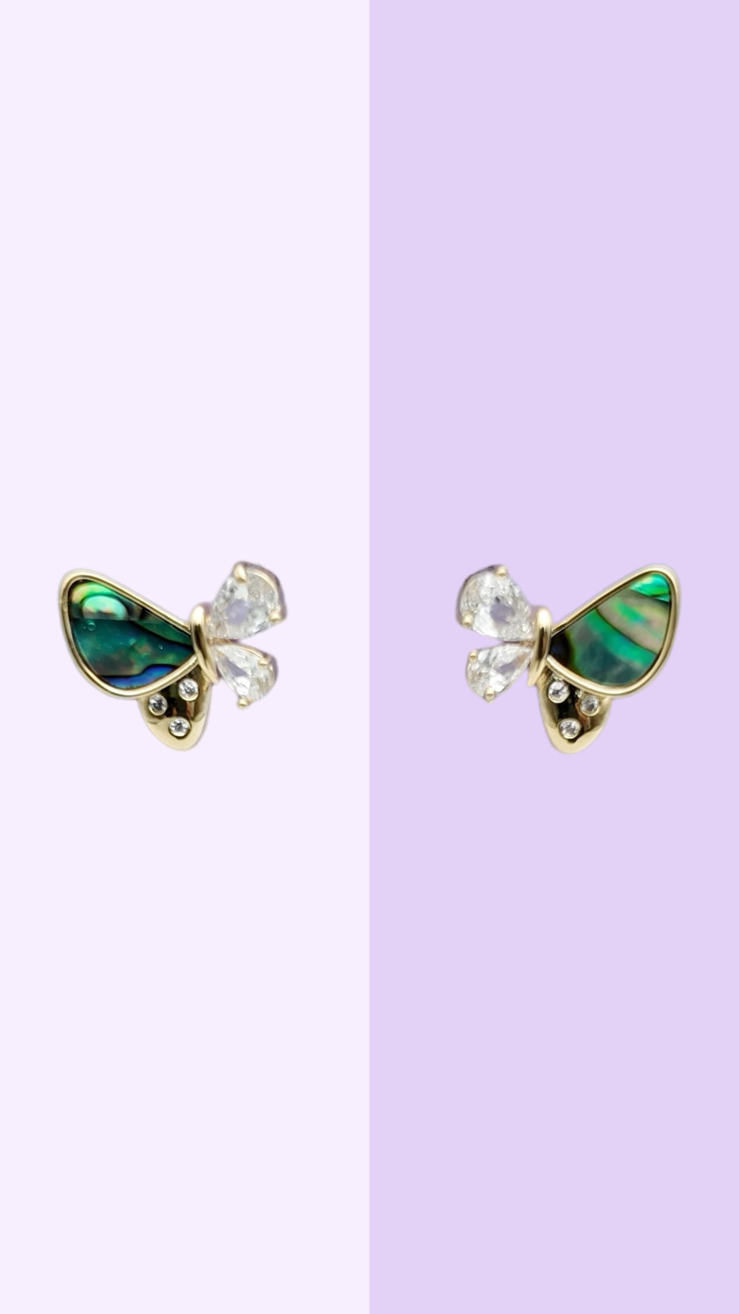 Paua Butterfly Stud Earrings