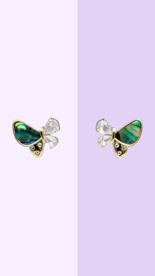 Paua Butterfly Stud Earrings