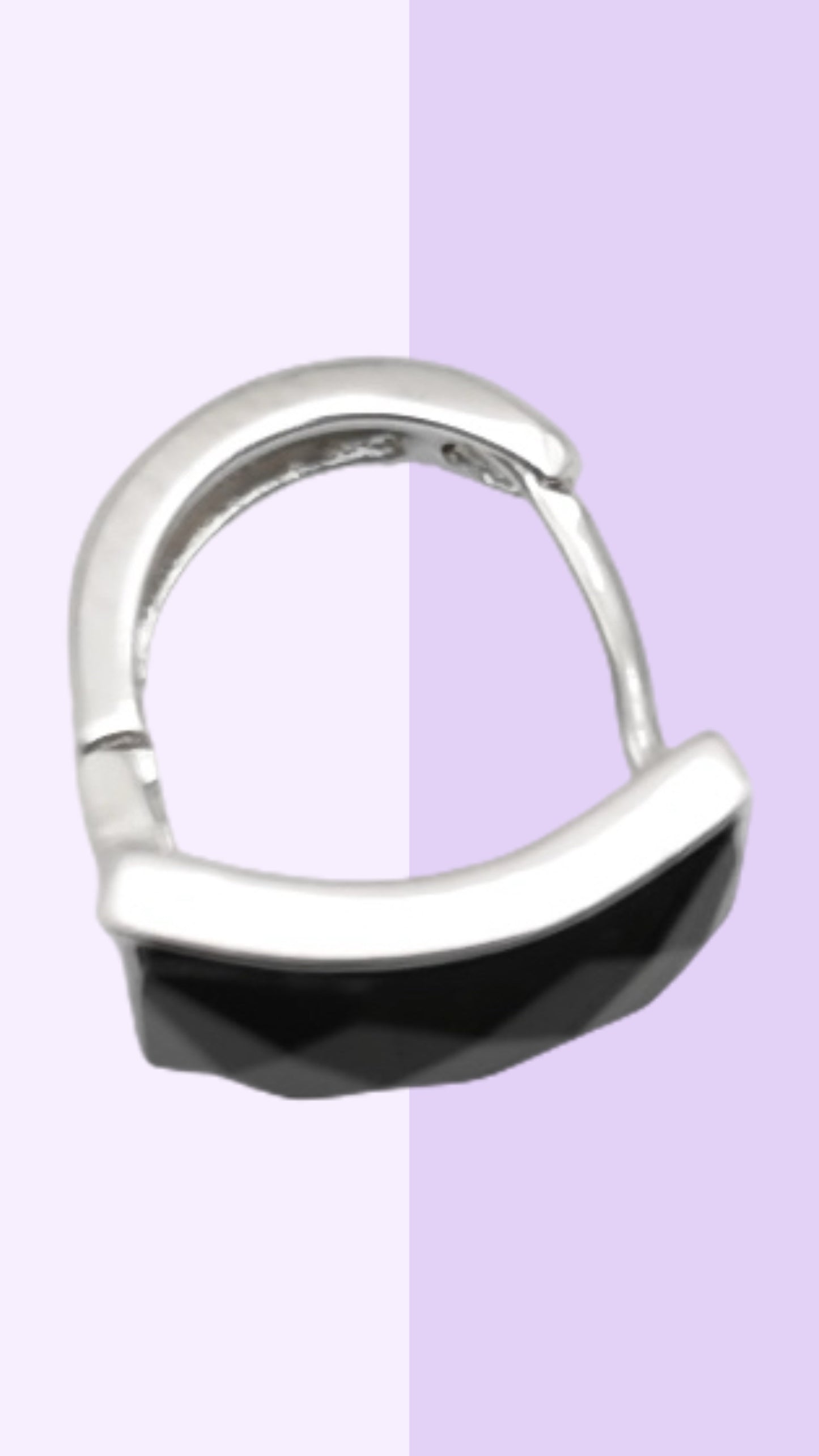 Midnight Obsidian Hoop Earrings