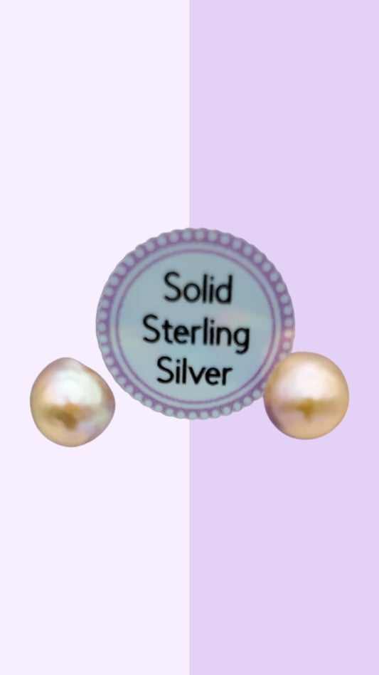 Peach Freshwater Pearl Studs