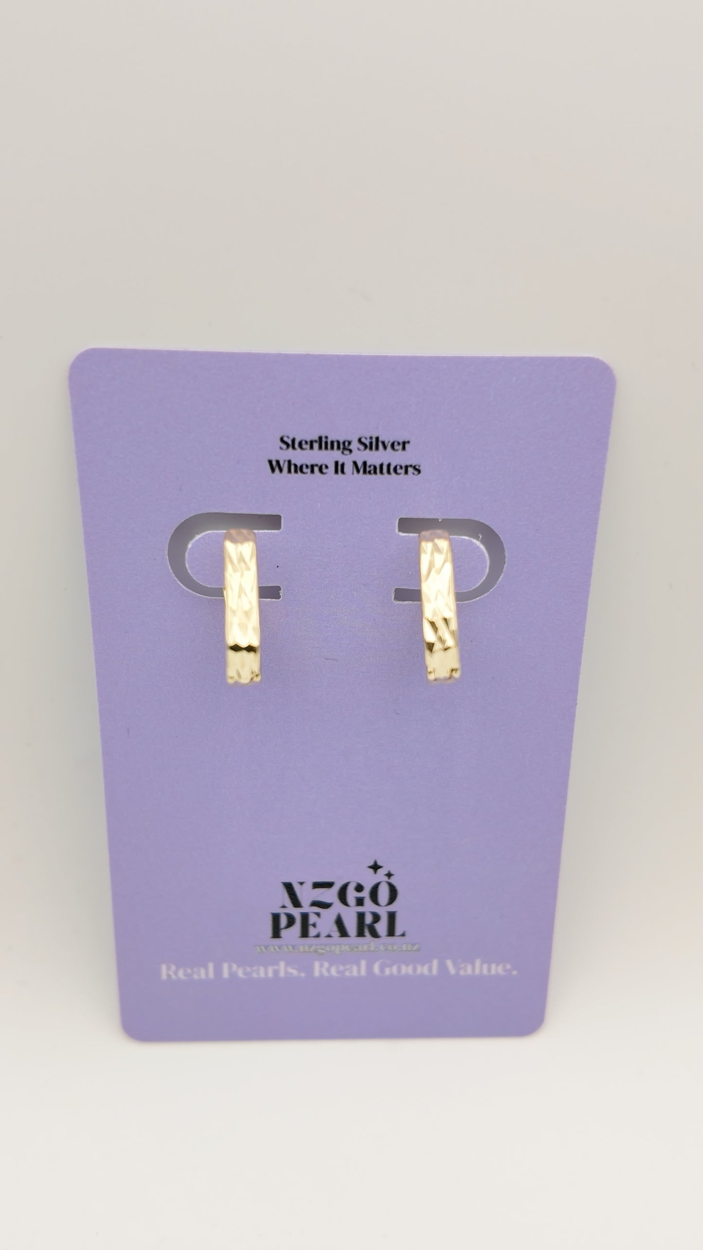 Hammered Gold Mini Hoops