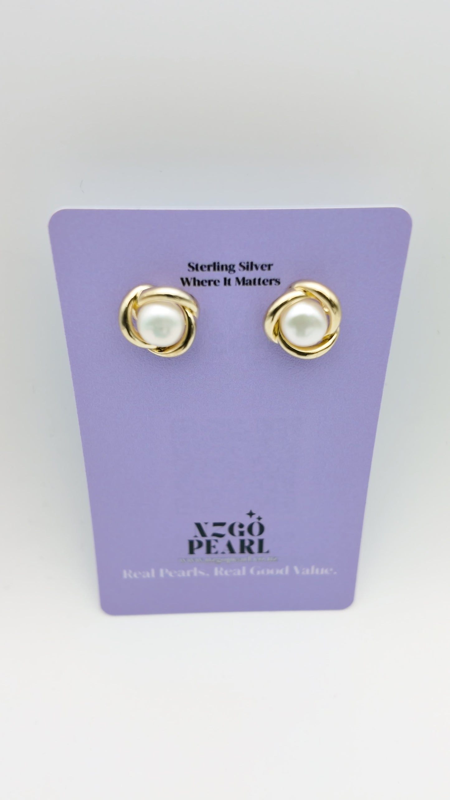 Classic Pearl Knot Studs