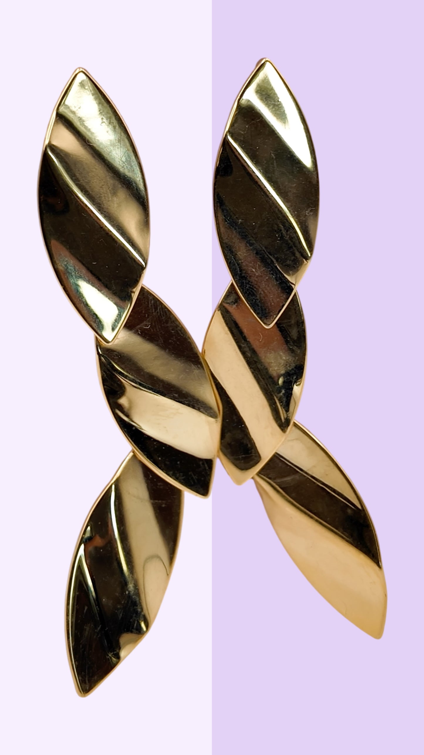 Sculpted Gold Leaf Statement Earrings