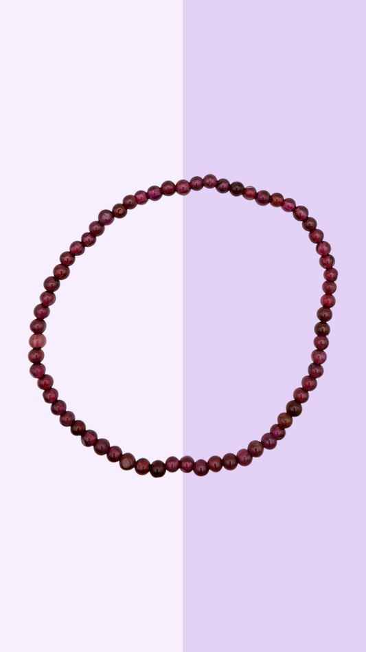 Garnet Beaded Bracelet