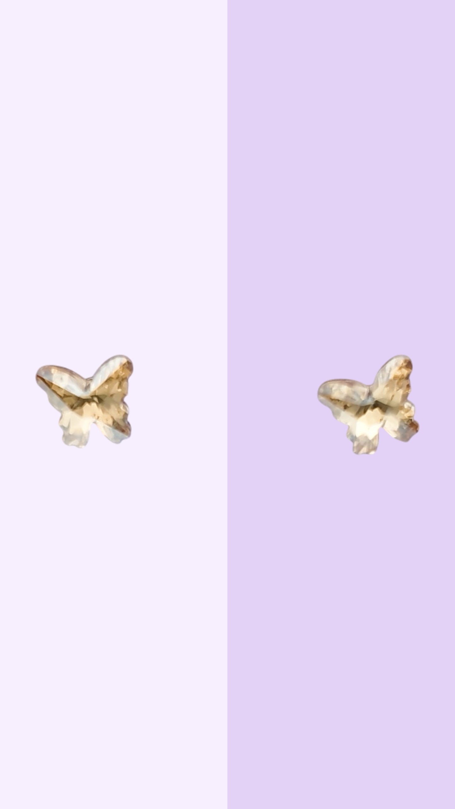 Crystal Butterfly Stud Earrings