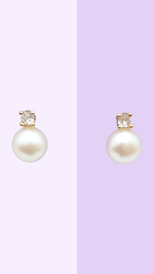 Classic Pearl & Crystal Studs