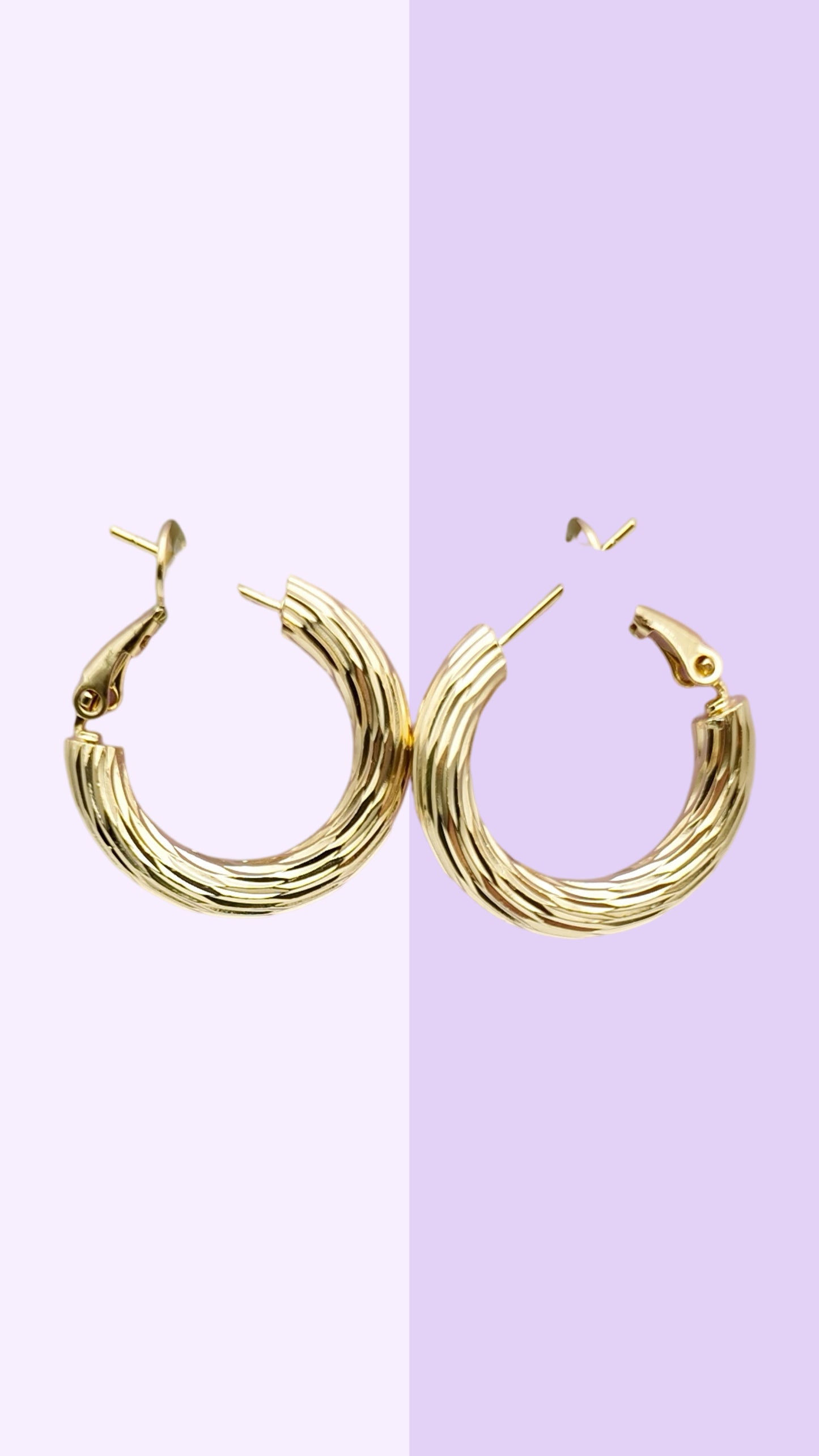 Textured Gold Hoop Earrings