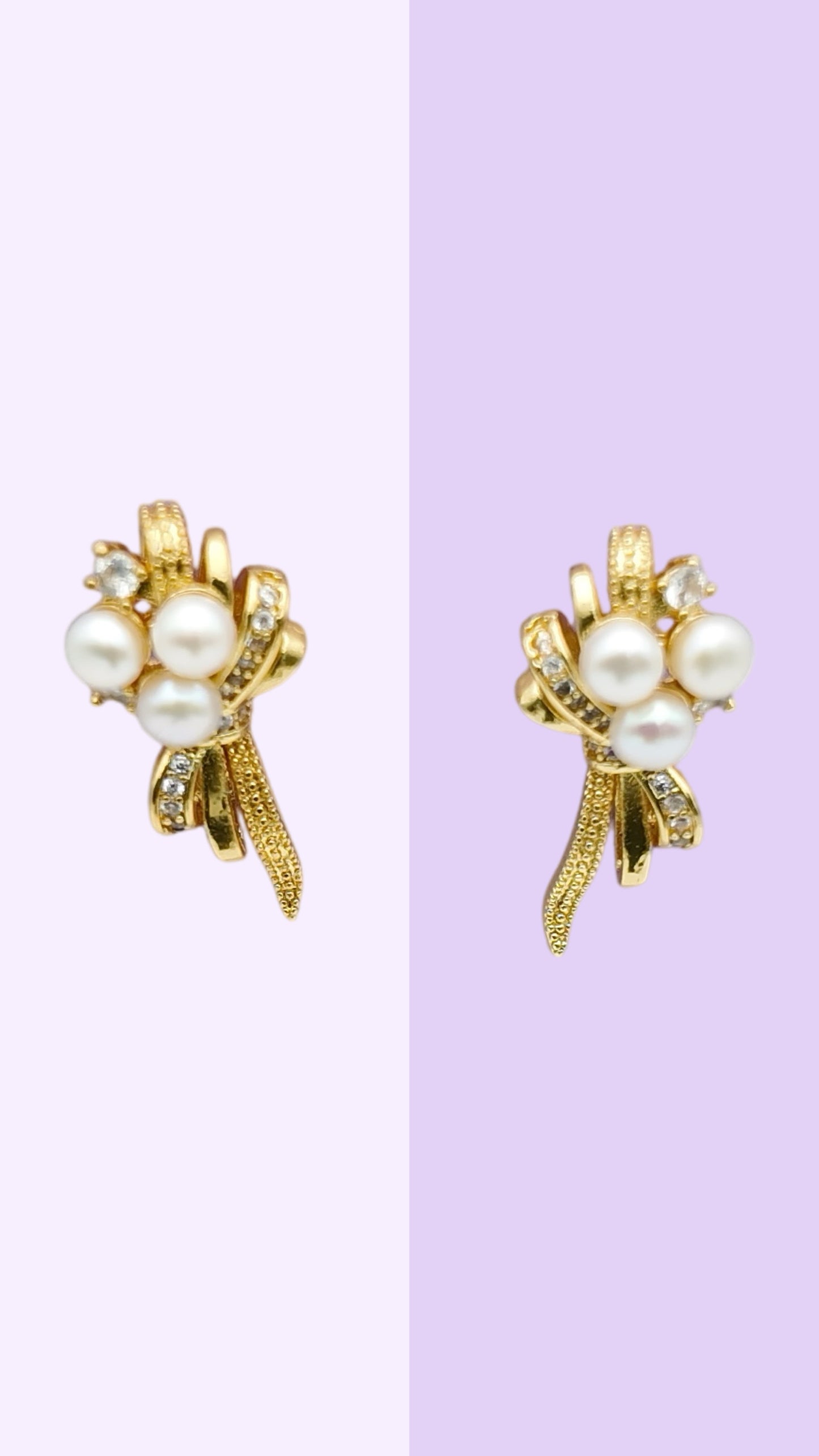Mini Pearl Bouquet Stud Earrings