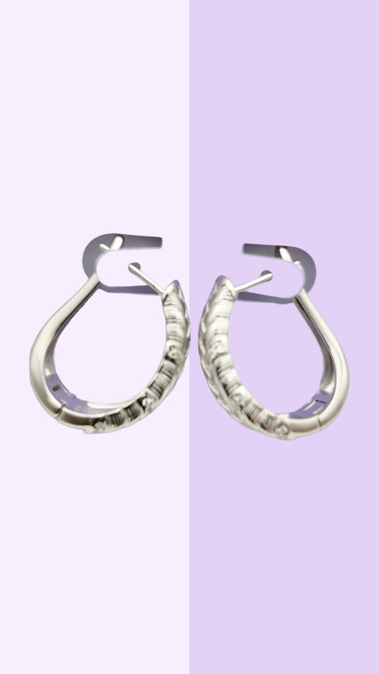 Textured  Hoop Earrings