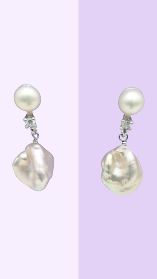 Baroque Pearl Drop Earrings
