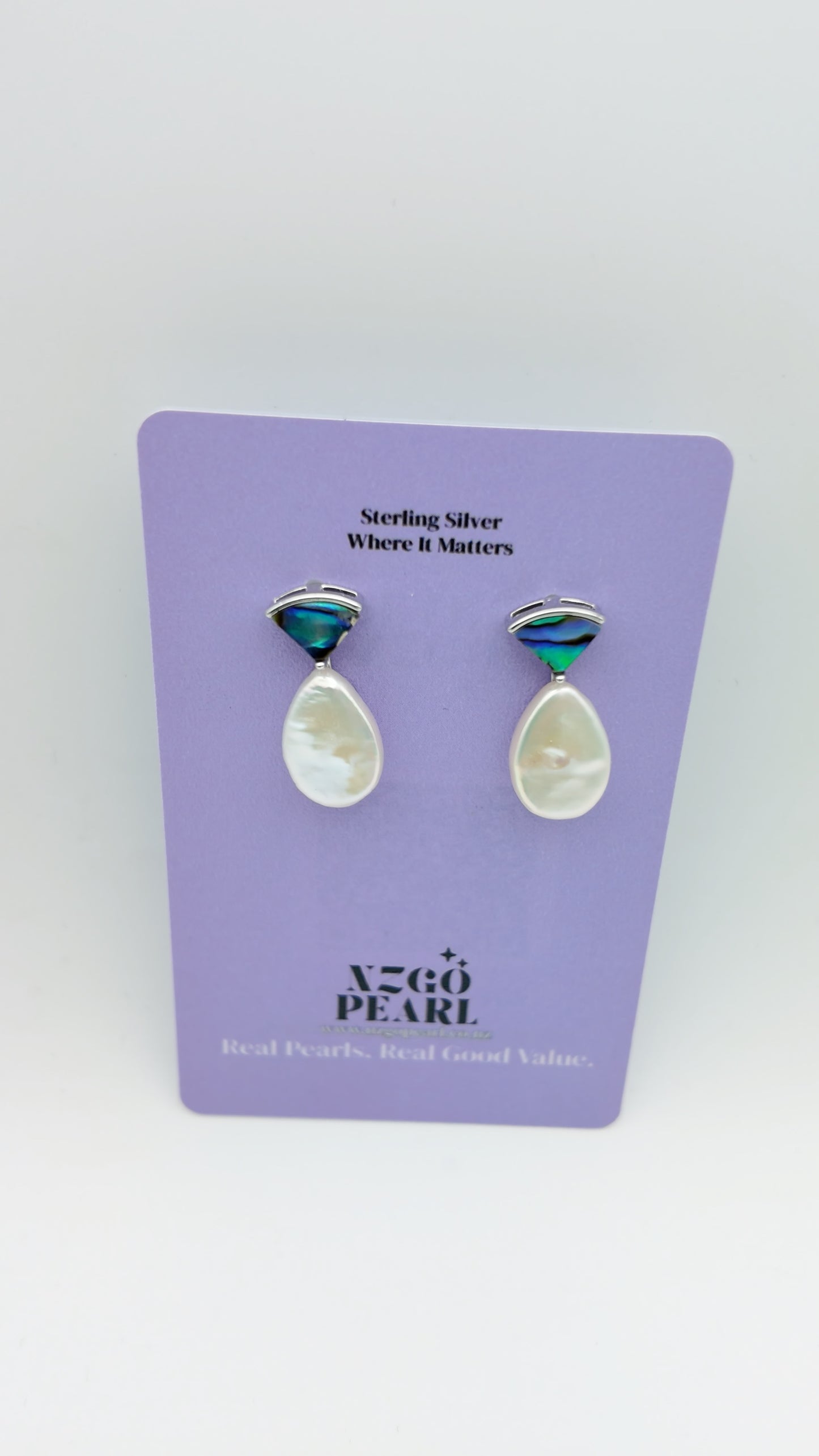 Paua Shell Teardrop Earrings