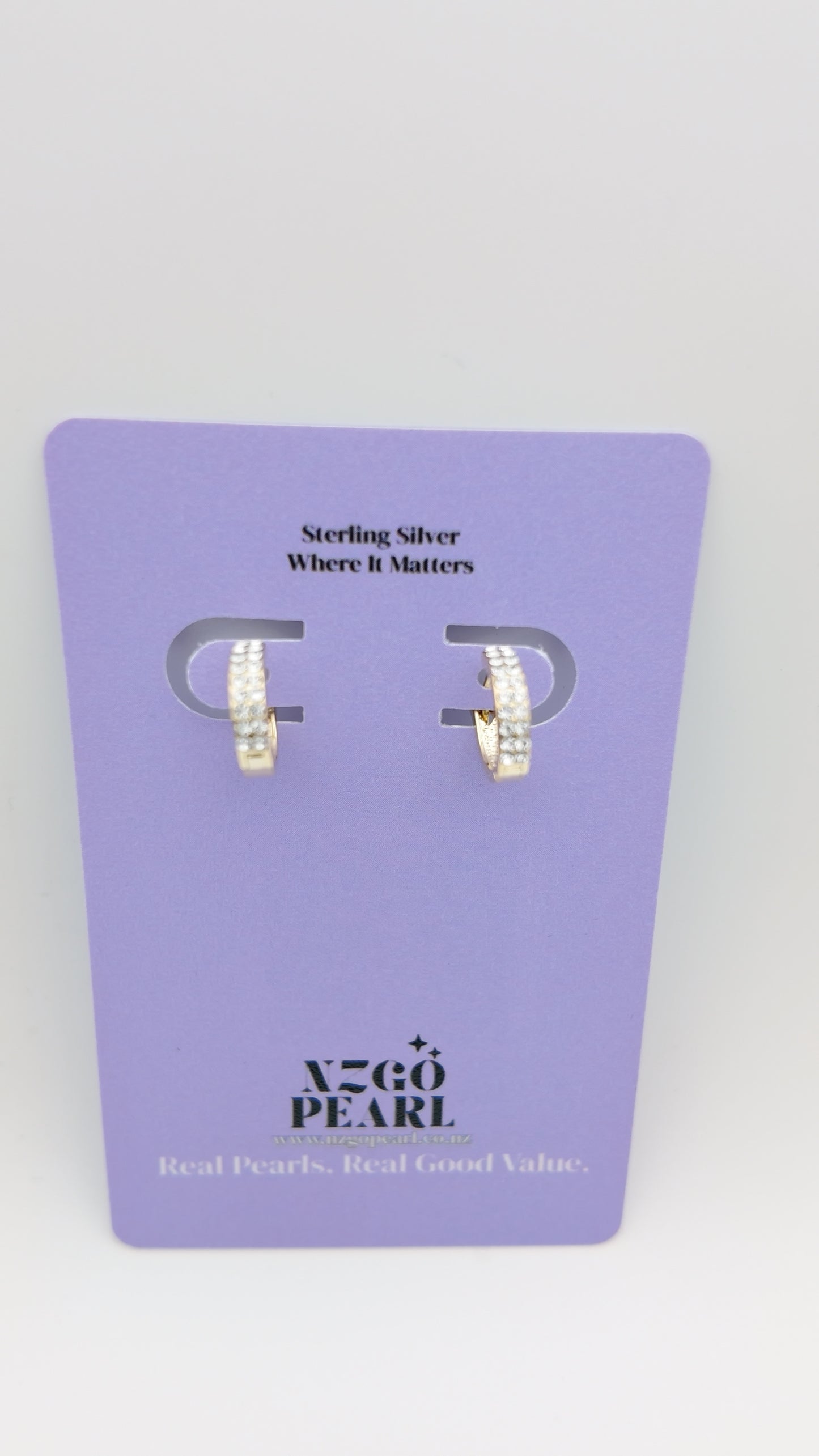 Sparkle Row Mini Hoops