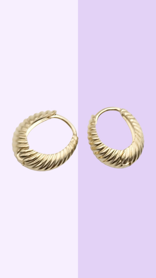 Gold Shell Hoop Earrings