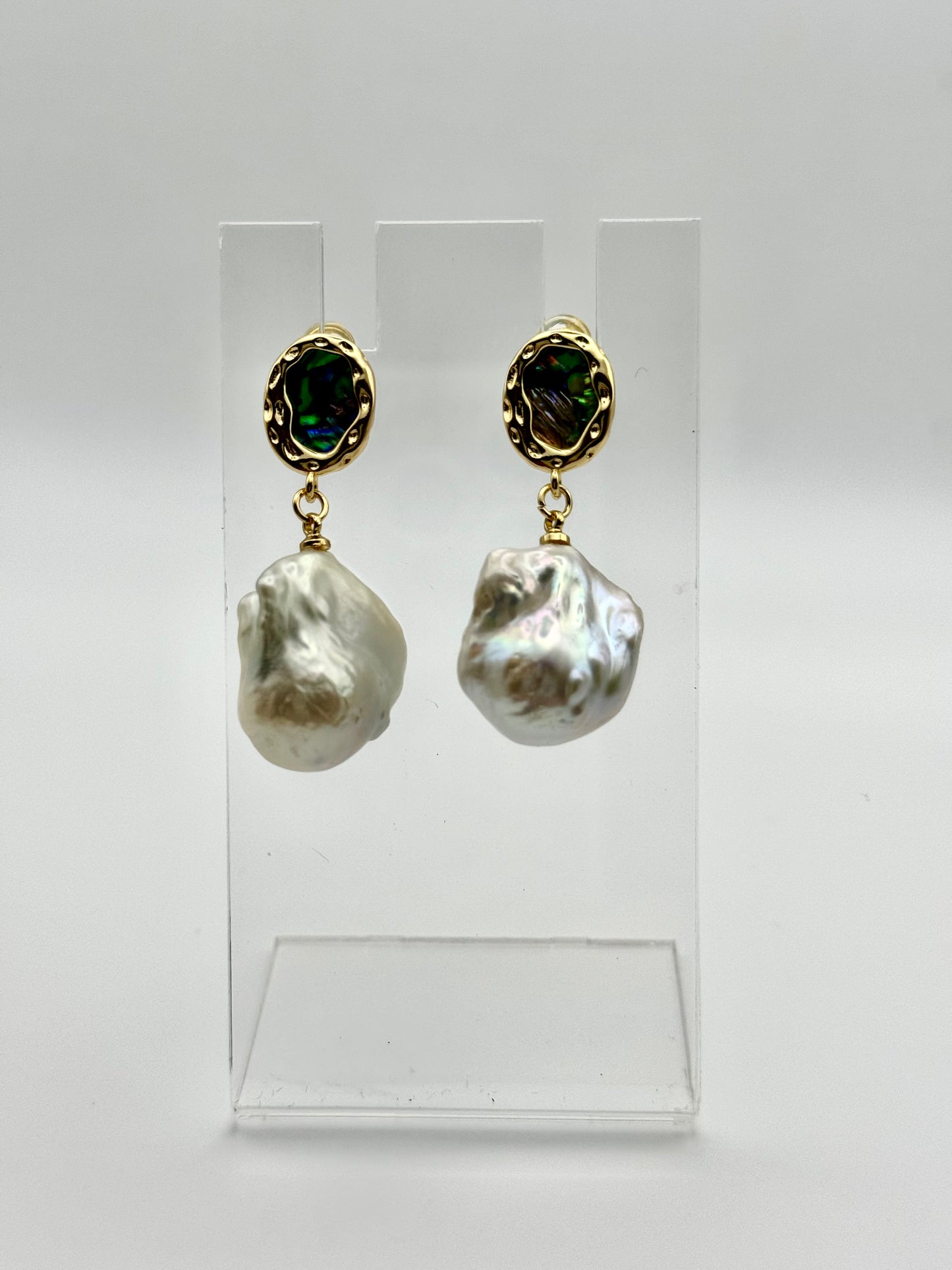 Paua/Abalone Aura Baroque Drops