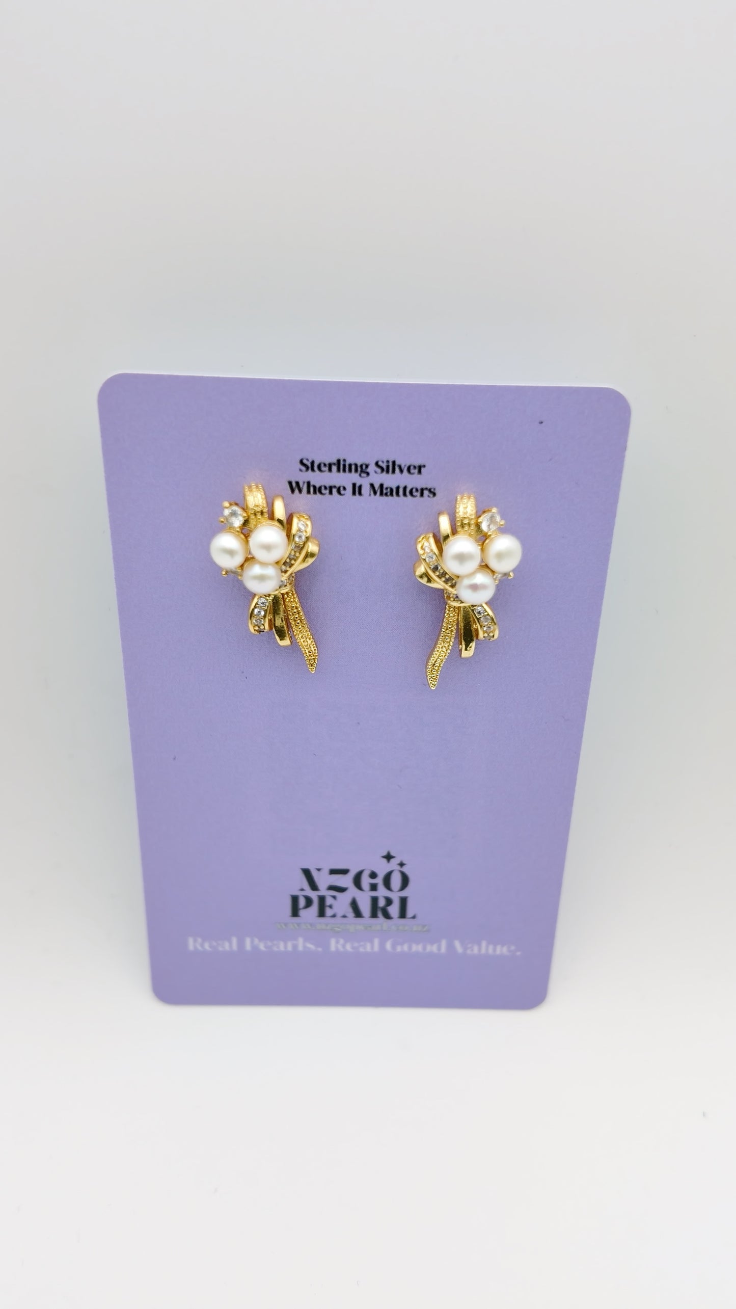 Mini Pearl Bouquet Stud Earrings