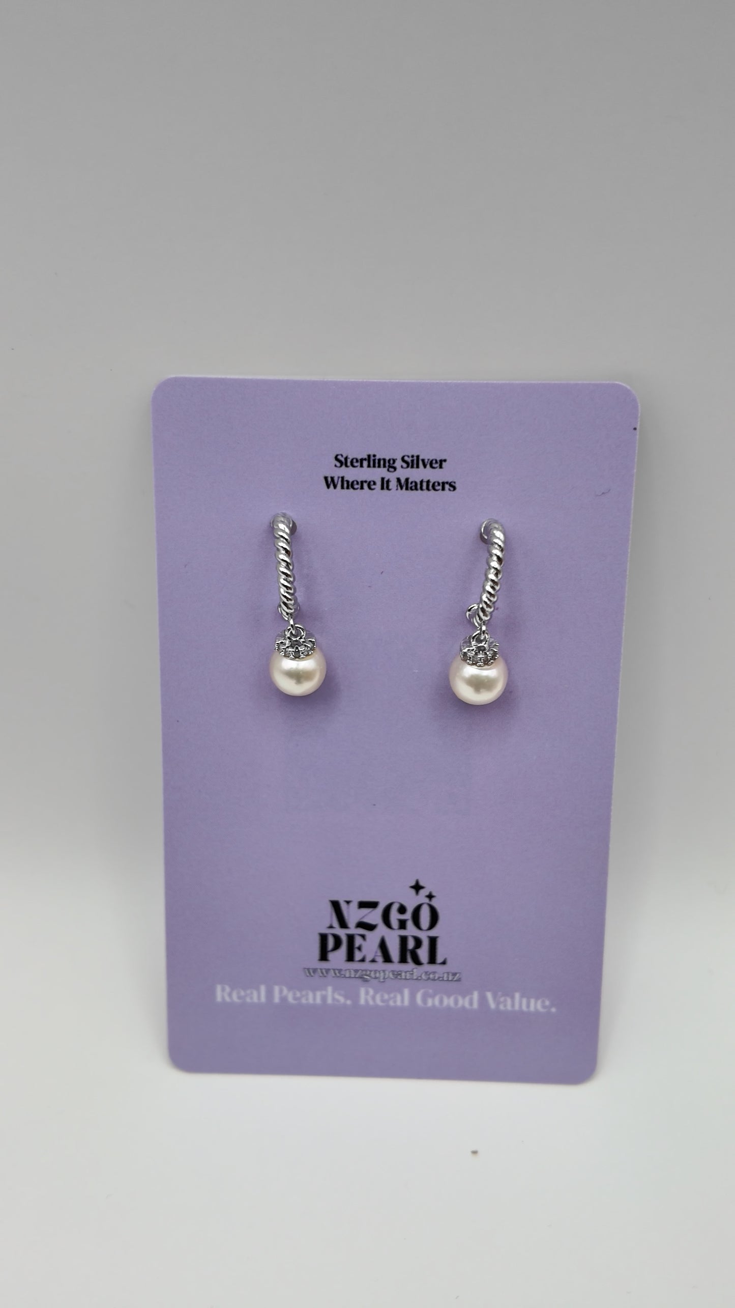 Twisted Rope Akoya Pearl Drop Earrings