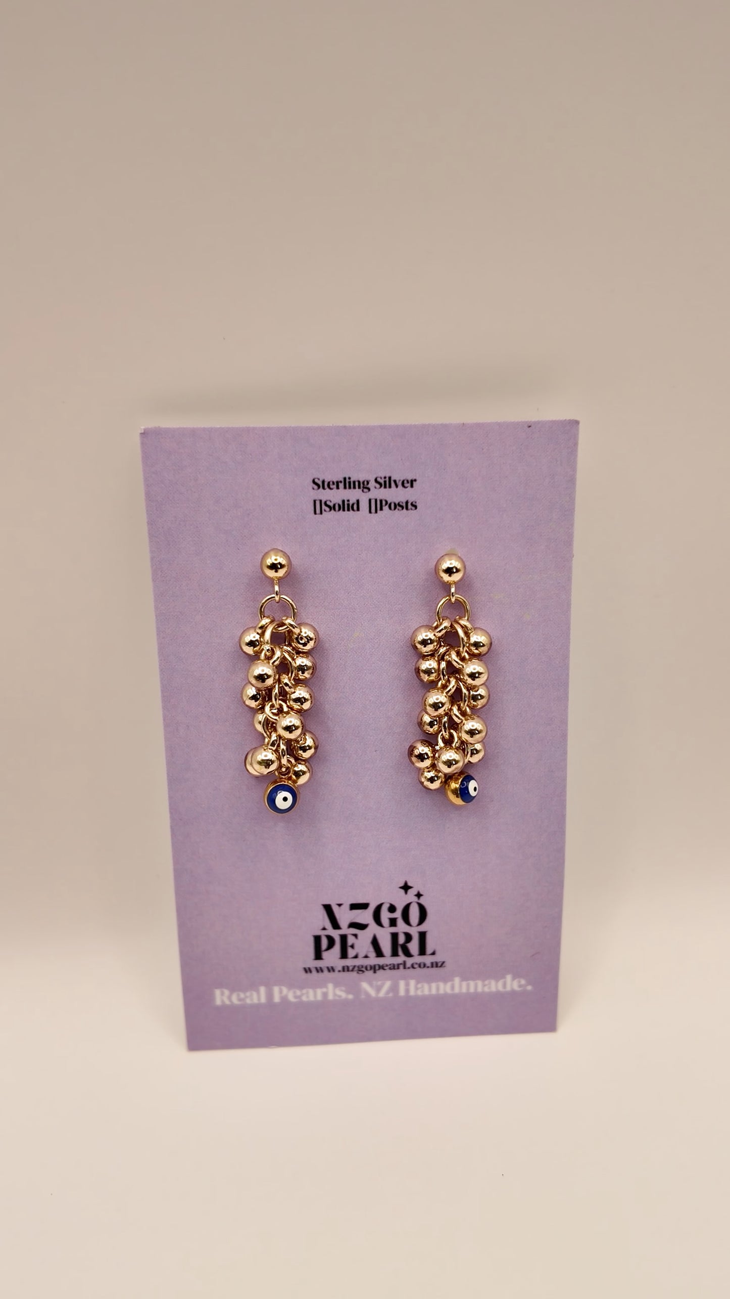 Devil’s Eye Charm Chain Drop Earrings