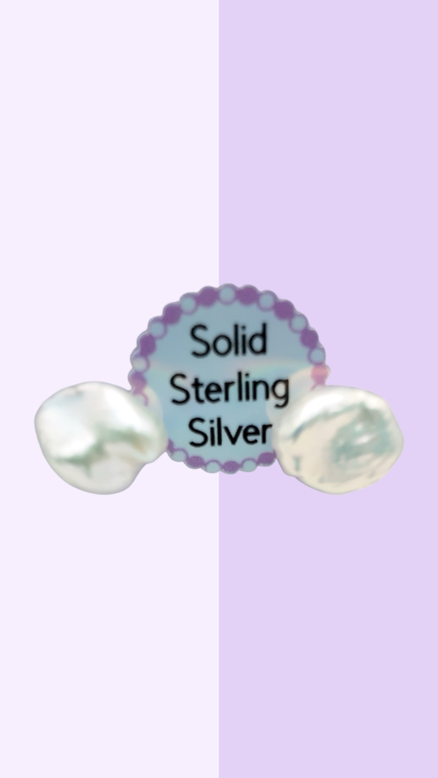 Keshi Pearl Studs Lock and Key