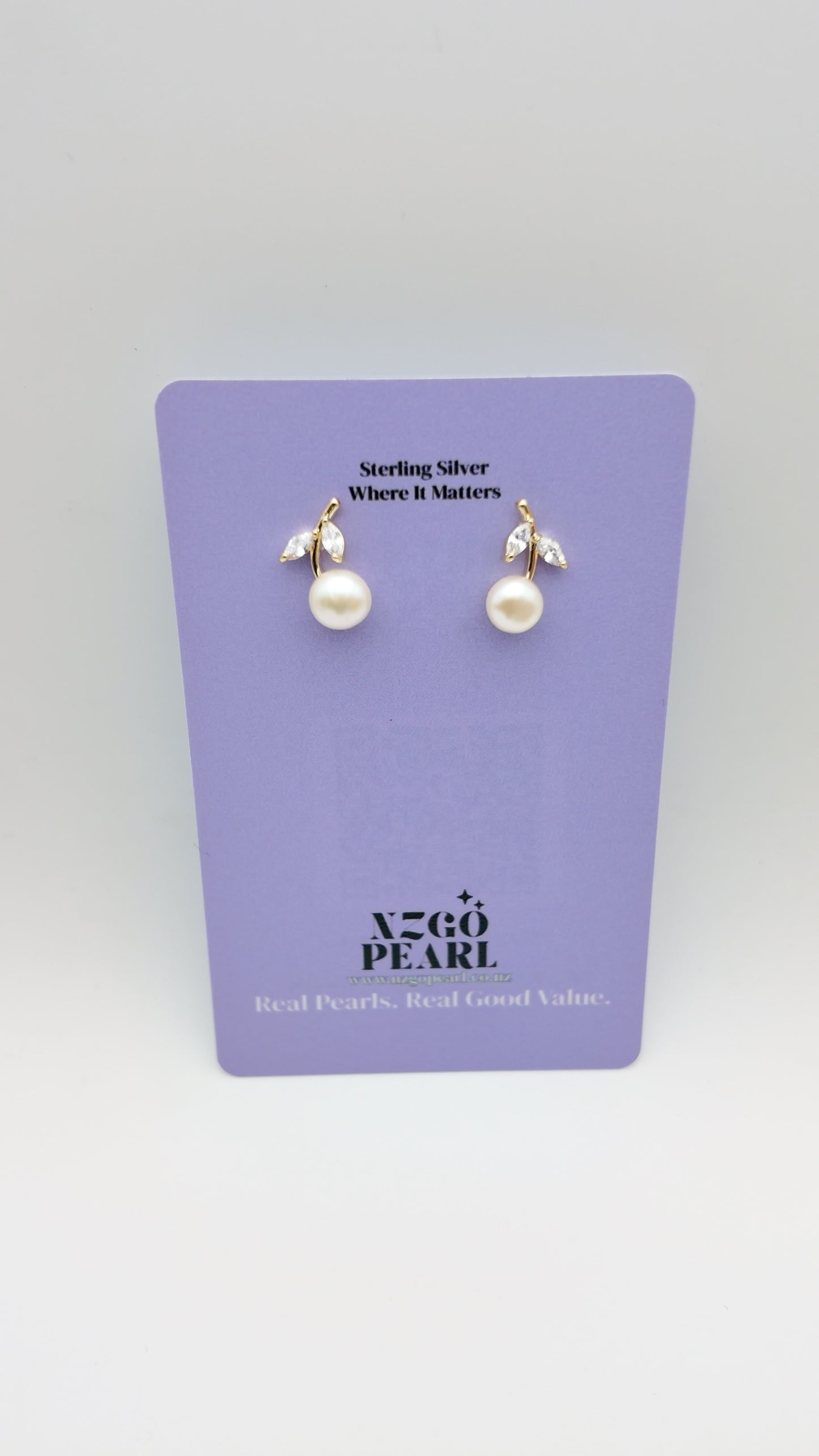 Cherry Blossom Pearl Earrings (Gold & Silver)