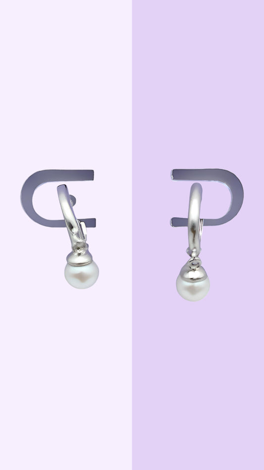 Petite Pearl Drop Huggies