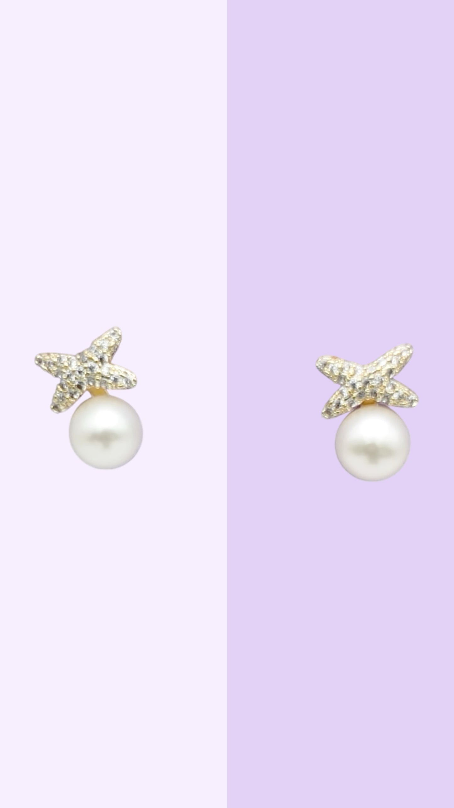 Starfish Pearl Studs