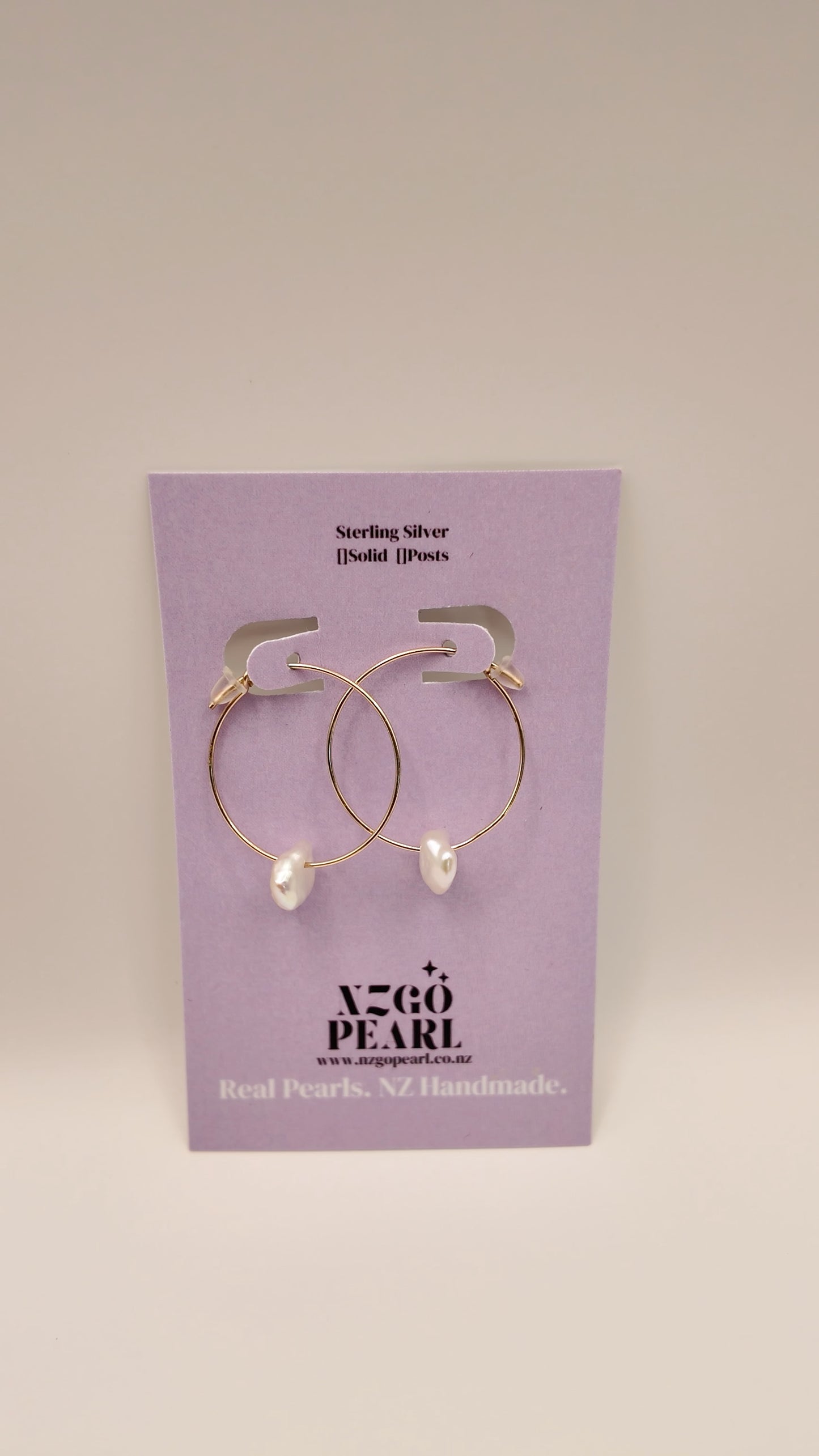 Minimal Pearl Hoop Earrings