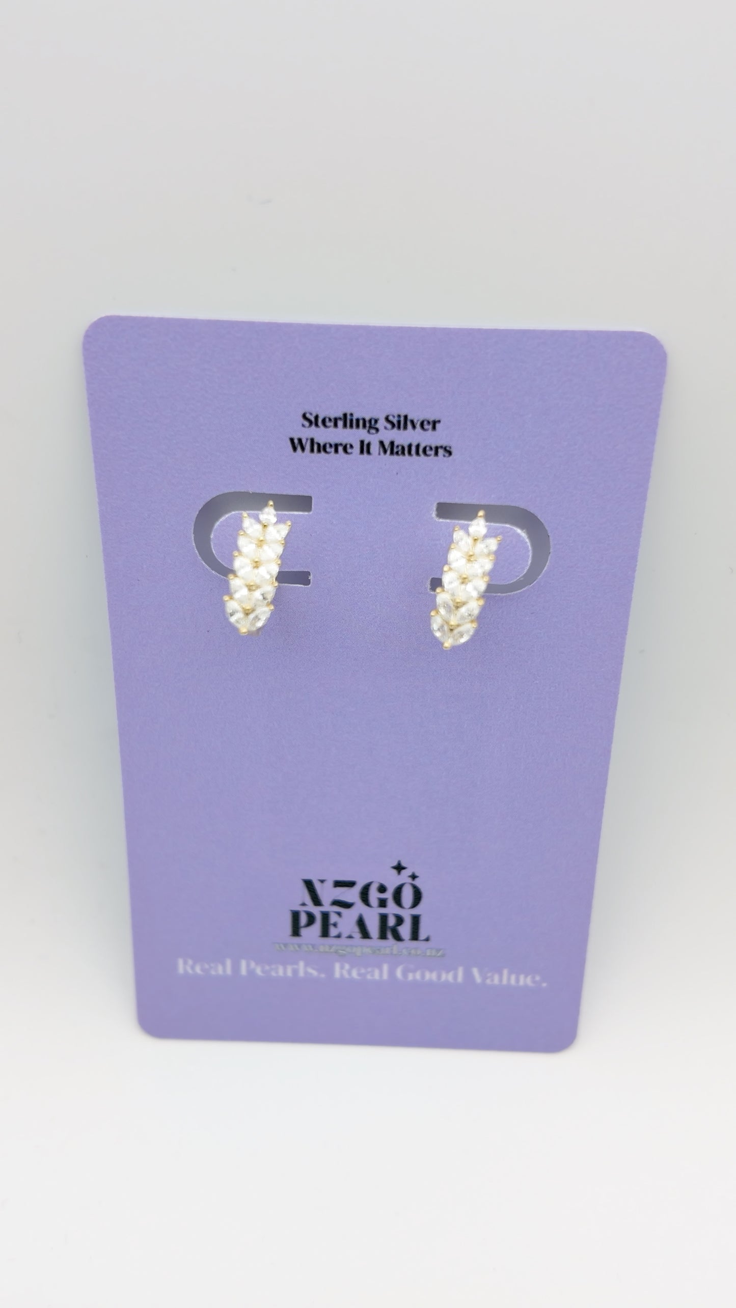 Crystal Petal Sparkle Hoops