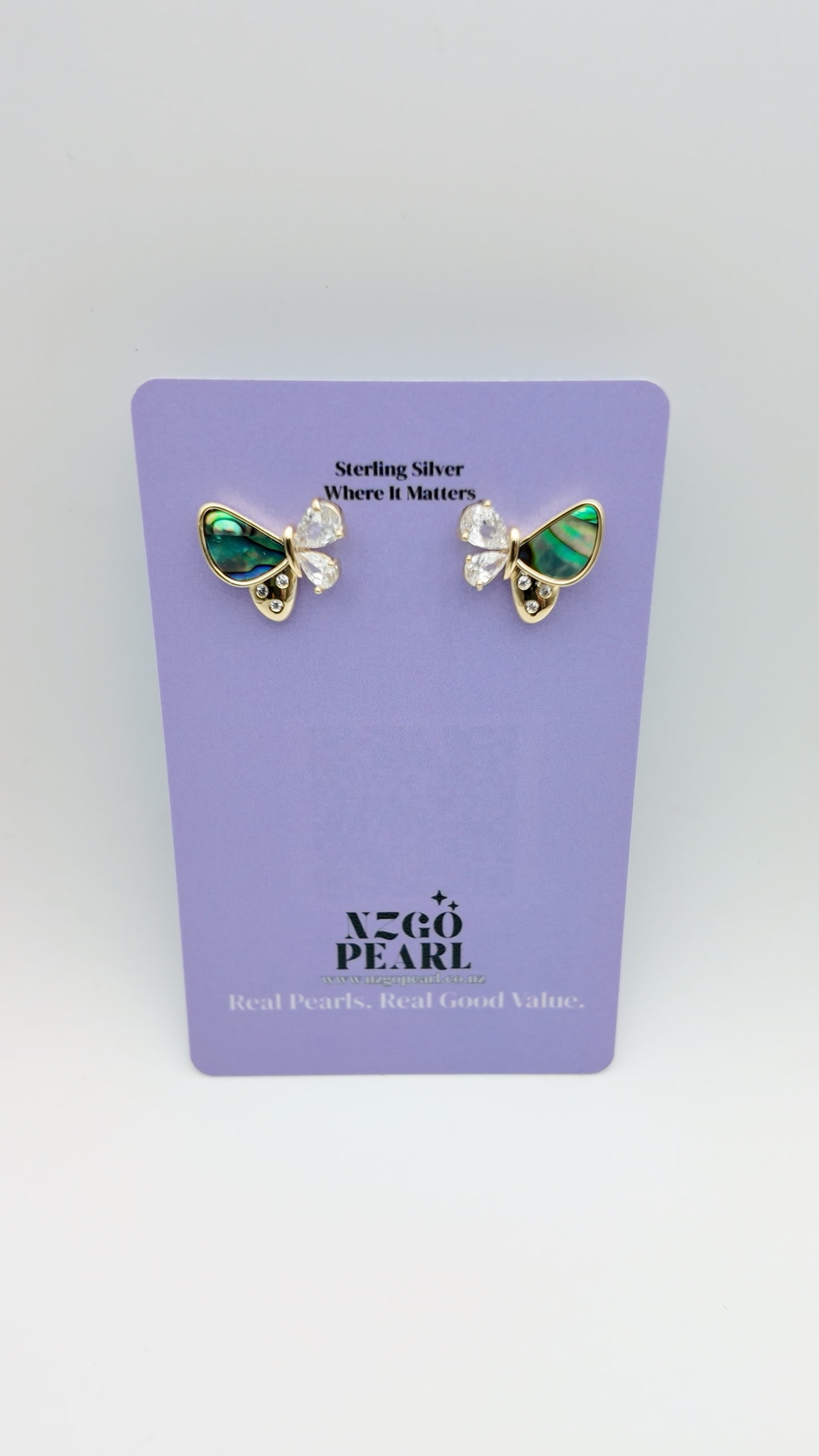 Paua Butterfly Stud Earrings