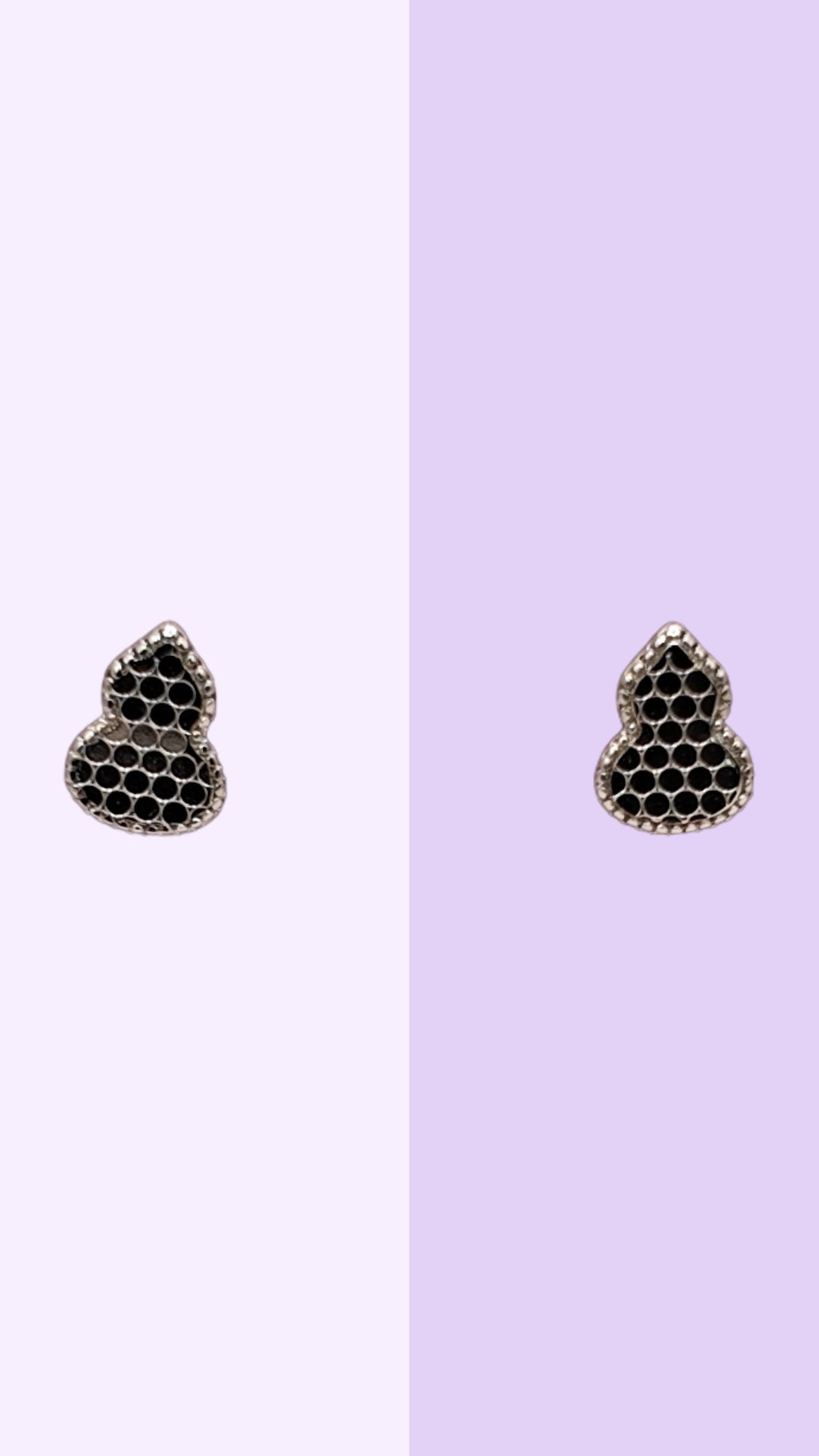 Silver Pavé Heart Stud Earrings